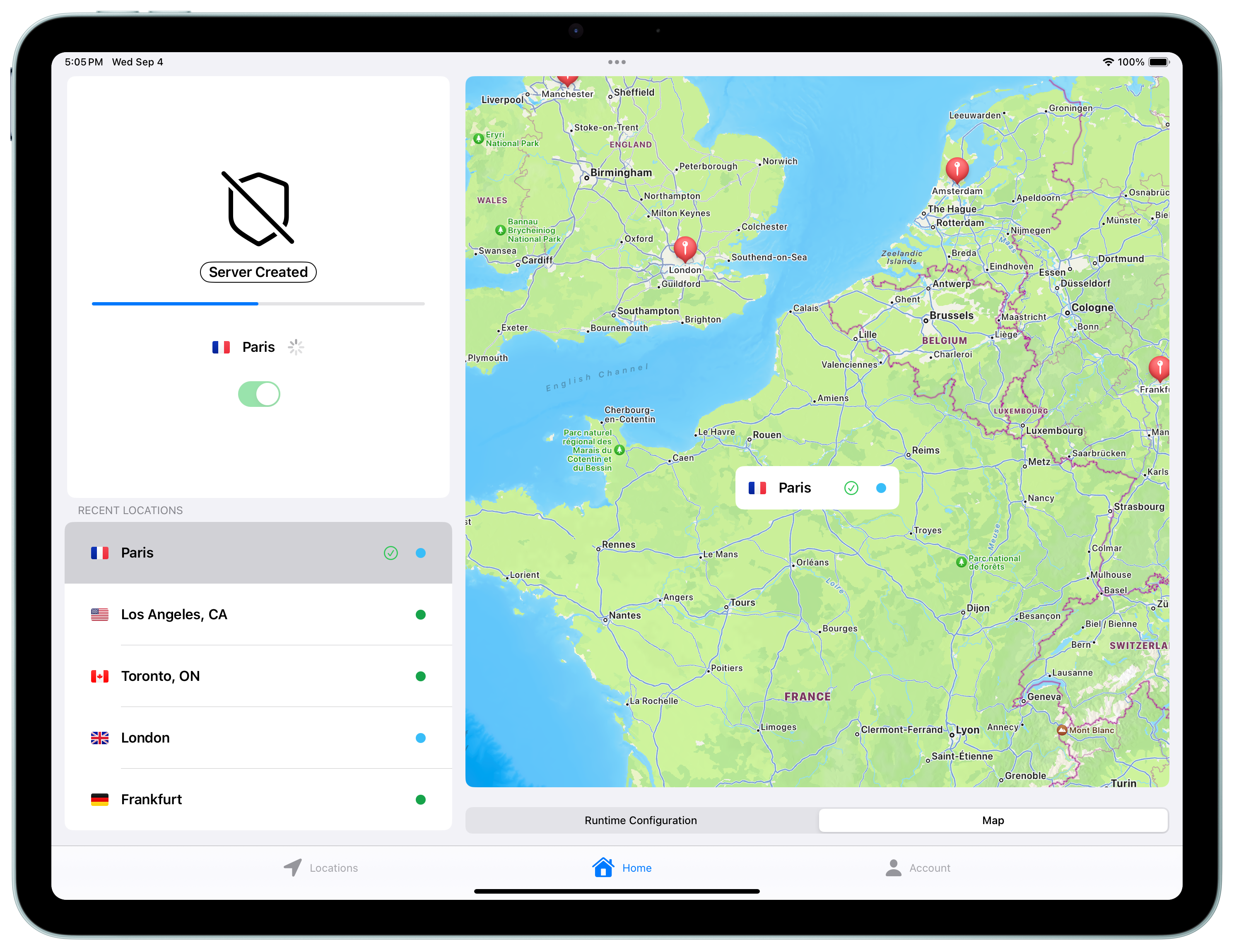 Nuremberg VPN on iPad